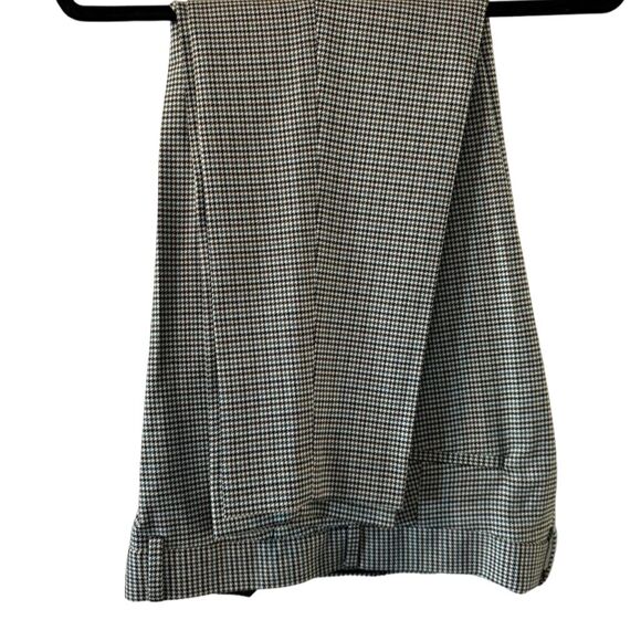 Men's Tapered Cropped Pants Gray Check Formal Business Casual Size 32 - Picture 3 of 5